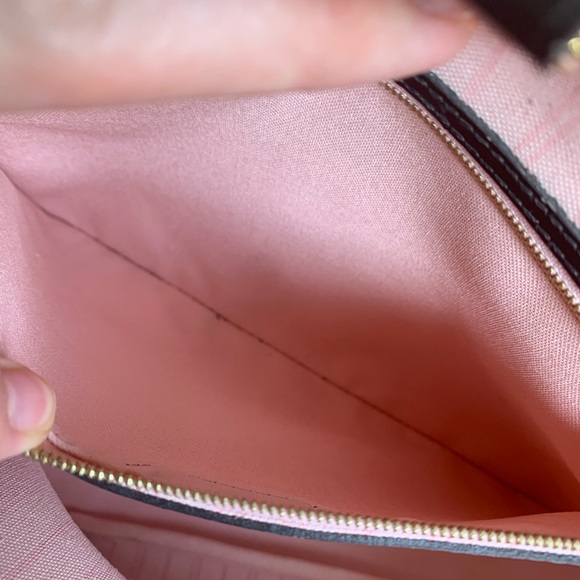 Louis Vuitton Pink Damier Neverfull Handbag with Wallet, box, bag, dust bag. - Picture 7 of 12